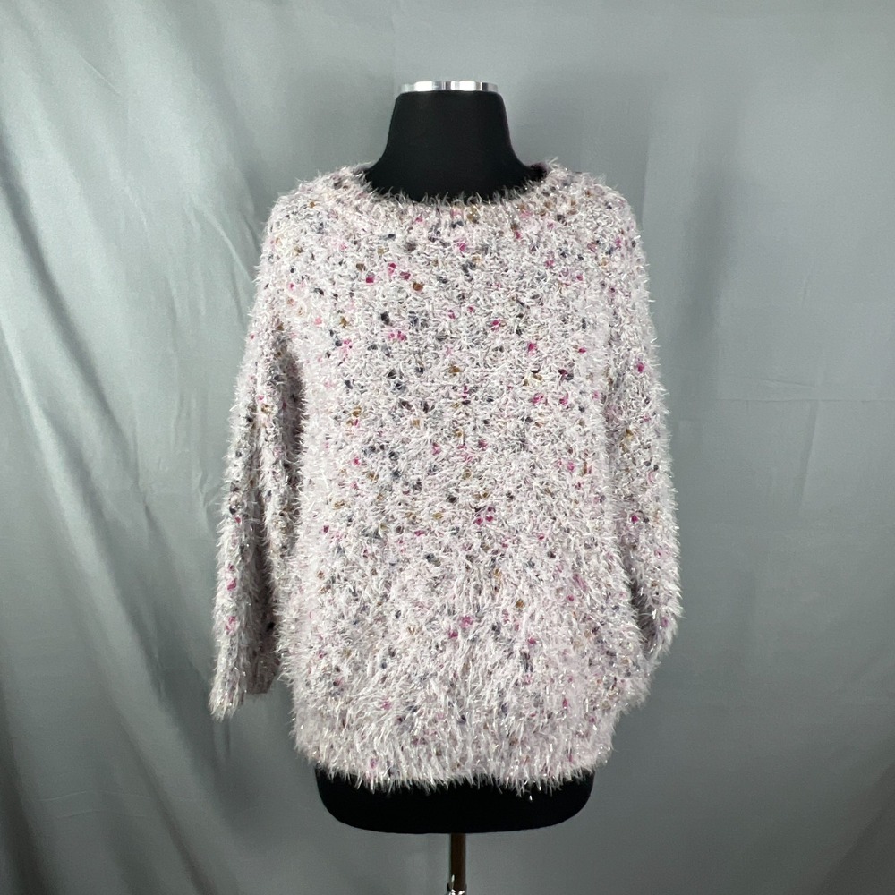 Oliver. O By Escio Sweater Womens Small Multicolor Shaggy Eyelash Yarn Pullover